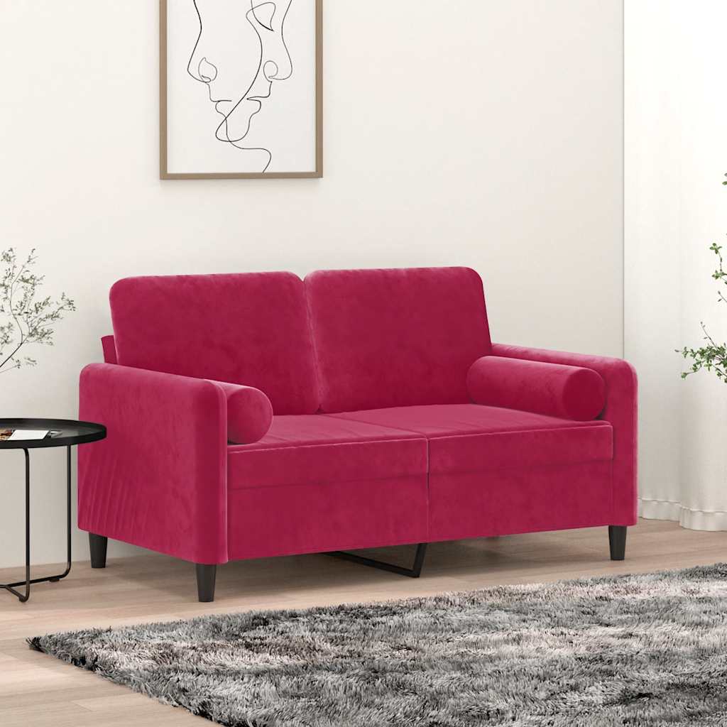 Vidaxl Cuscini decorativi 2 ST 15x50 cm Vino di velluto rosso