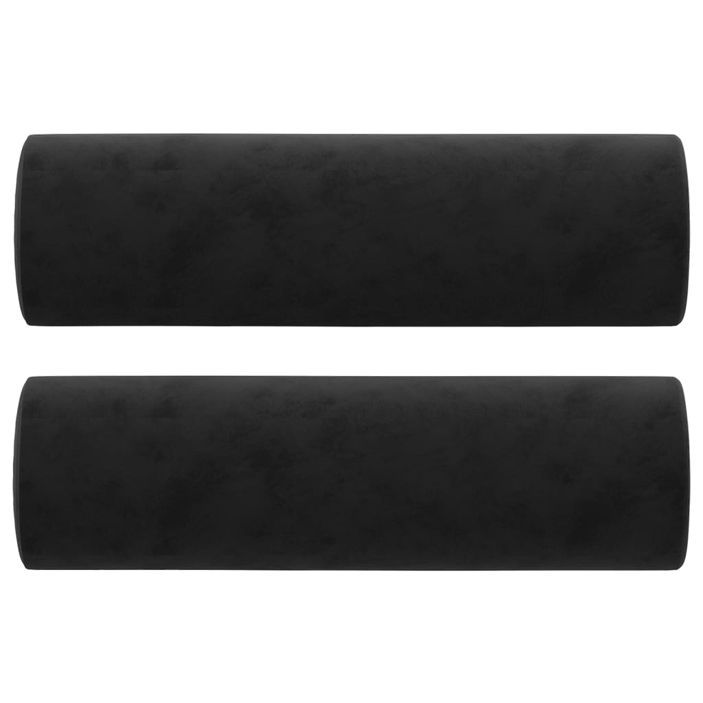 Cuscini decorativi Vidaxl 2 St 15x50 cm Velvet nero