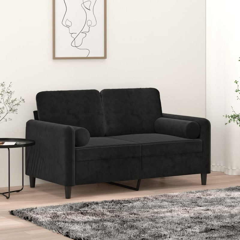 Cojines decorativos de Vidaxl 2 st 15x50 cm de terciopelo negro