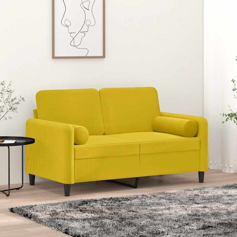 Cojines decorativos de Vidaxl 2 st 15x50 cm de terciopelo amarillo