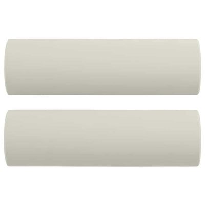 Vidaxl sierkussens 2 st 15x50 cm fluweel crèmekleurig
