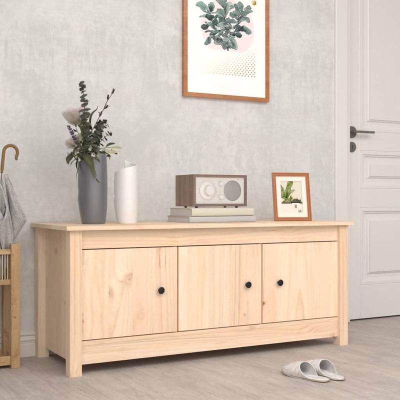 Vidaxl Cabinet da scarpe 110x38x45.5 cm Pino solido