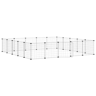 Vidaxl Pets Cage con puerta 20 paneles 35x35 cm de acero negro
