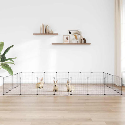 Vidaxl Pets Cage con puerta 28 paneles 35x35 cm de acero negro