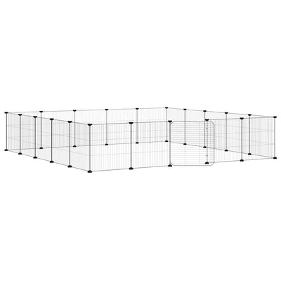Vidaxl Pets Cage con puerta 20 paneles 35x35 cm de acero negro