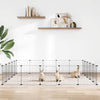 Vidaxl PETS Gabbia con porta 20 pannelli 35x35 cm Black