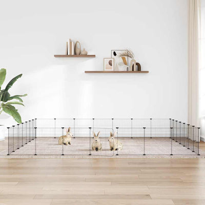 Vidaxl Pets Cage con puerta 28 paneles 35x35 cm de acero negro