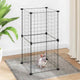 Vidaxl PETS Gabbia con 8 pannelli 35x35 cm Black