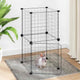 Vidaxl Pets Cage con puerta 8 paneles 35x35 cm de acero negro