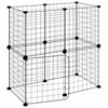 Vidaxl Pets Cage con puerta 12 paneles 35x35 cm de acero negro