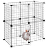 Vidaxl Pets Cage con puerta 12 paneles 35x35 cm de acero negro