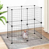 Vidaxl Pets Cage con puerta 12 paneles 35x35 cm de acero negro