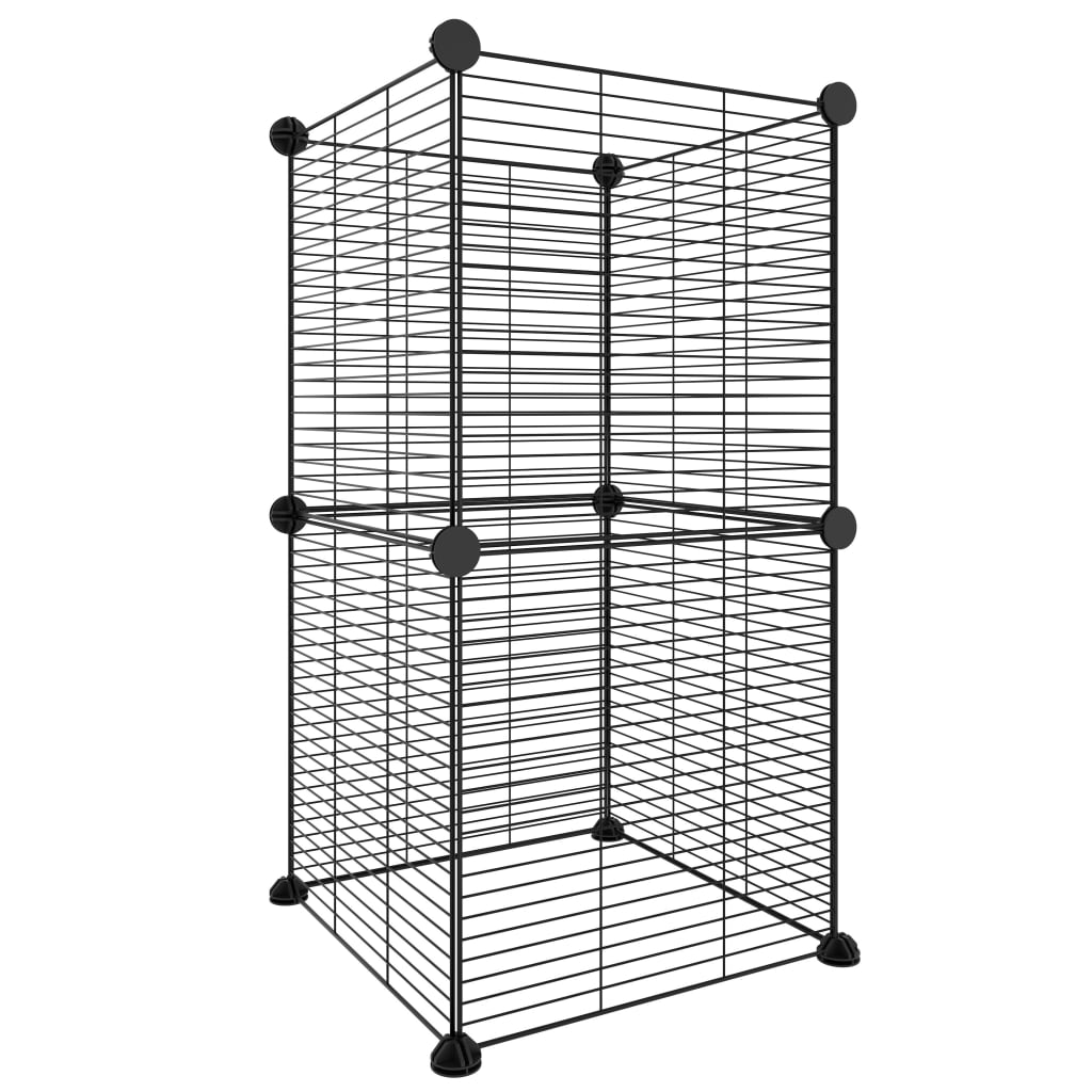 Vidaxl Pets Cage con 8 paneles 35x35 cm de acero negro