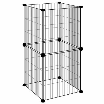 Vidaxl Pets Cage con 8 paneles 35x35 cm de acero negro