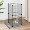 Vidaxl PETS Gabbia con 8 pannelli 35x35 cm Black