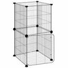 Vidaxl PETS Gabbia con porta 8 pannelli 35x35 cm Black