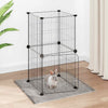 Vidaxl PETS Gabbia con porta 8 pannelli 35x35 cm Black