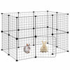 Vidaxl Pets Cage con puerta 20 paneles 35x35 cm de acero negro
