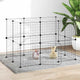 Vidaxl Pets Cage con puerta 20 paneles 35x35 cm de acero negro