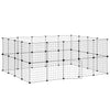 Vidaxl PETS Gabbia con porta 36 pannelli 35x35 cm Black