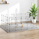 Vidaxl Pets Cage con puerta 36 paneles 35x35 cm de acero negro