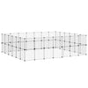 Vidaxl PETS Gabbia con porta 52 pannelli 35x35 cm in acciaio nero