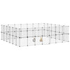 Vidaxl PETS Gabbia con porta 52 pannelli 35x35 cm in acciaio nero