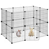 Vidaxl Pets Cage con puerta 20 paneles 35x35 cm de acero negro