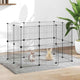 Vidaxl PETS Gabbia con porta 20 pannelli 35x35 cm Black