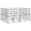 Vidaxl Pets Cage con puerta 28 paneles 35x35 cm de acero negro