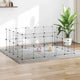 Vidaxl Pets Cage con puerta 36 paneles 35x35 cm de acero negro