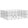 Vidaxl PETS Gabbia con porta 44 pannelli 35x35 cm in acciaio nero