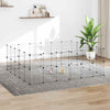 Vidaxl PETS Gabbia con porta 44 pannelli 35x35 cm in acciaio nero