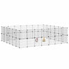 Vidaxl PETS Gabbia con porta 52 pannelli 35x35 cm in acciaio nero
