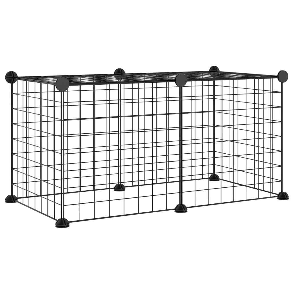 Vidaxl Pets Cage con 8 paneles 35x35 cm de acero negro