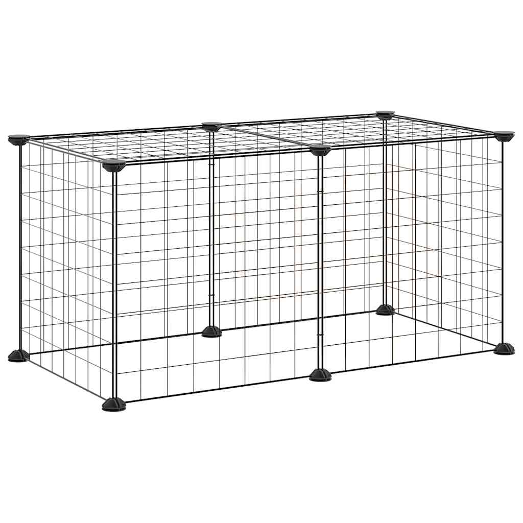 Vidaxl Pets Cage con 8 paneles 35x35 cm de acero negro