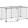 Vidaxl PETS Gabbia con porta 8 pannelli 35x35 cm Black