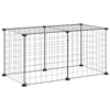 Vidaxl PETS Gabbia con porta 8 pannelli 35x35 cm Black