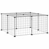 Vidaxl PETS Gabbia con porta 12 pannelli 35x35 cm Black