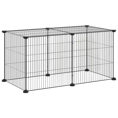 Vidaxl Pets Cage con 8 paneles 35x35 cm de acero negro