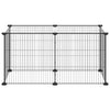 Vidaxl PETS Gabbia con 8 pannelli 35x35 cm Black