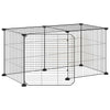Vidaxl PETS Gabbia con porta 8 pannelli 35x35 cm Black