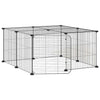 Vidaxl Pets Cage con puerta 12 paneles 35x35 cm de acero negro