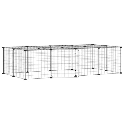 Vidaxl Pets Cage con puerta 20 paneles 35x35 cm de acero negro