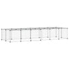 Vidaxl PETS Gabbia con porta 28 pannelli 35x35 cm in acciaio nero