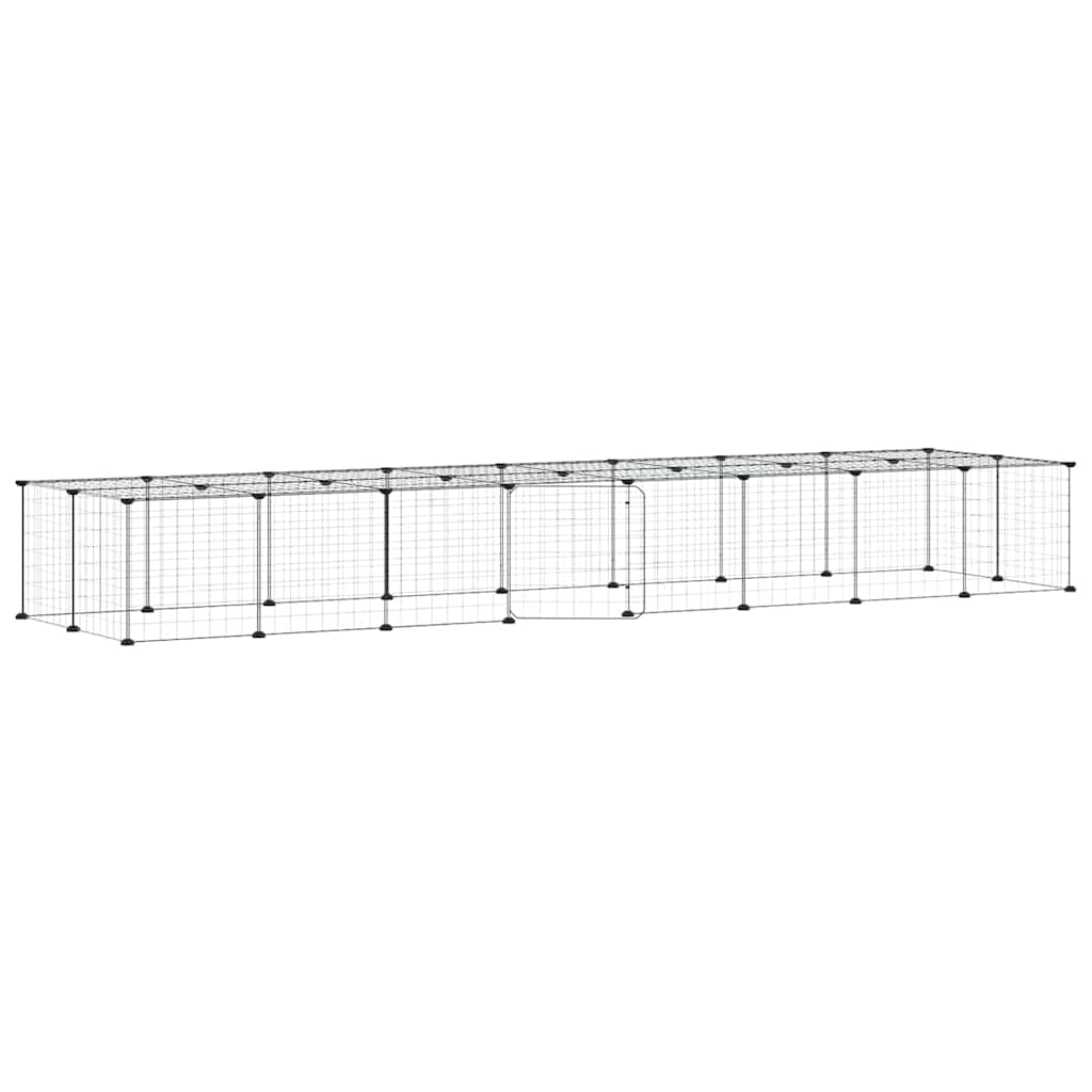 Vidaxl PETS Gabbia con porta 36 pannelli 35x35 cm Black