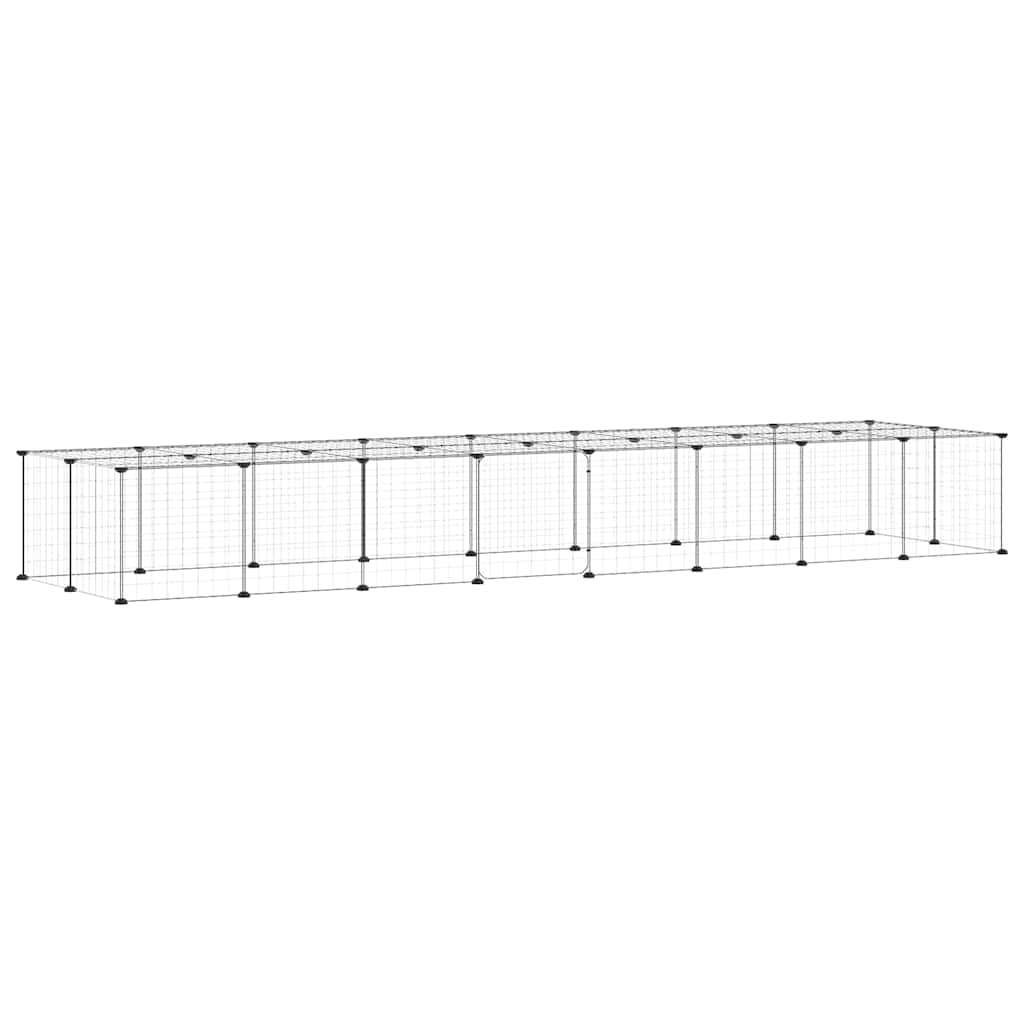 Vidaxl PETS Gabbia con porta 36 pannelli 35x35 cm Black