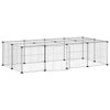 Vidaxl Pets Cage con puerta 20 paneles 35x35 cm de acero negro