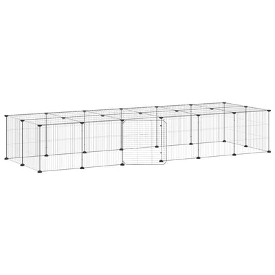 Vidaxl Pets Cage con puerta 28 paneles 35x35 cm de acero negro