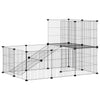 Vidaxl Pets Cage con puerta 20 paneles 35x35 cm de acero negro